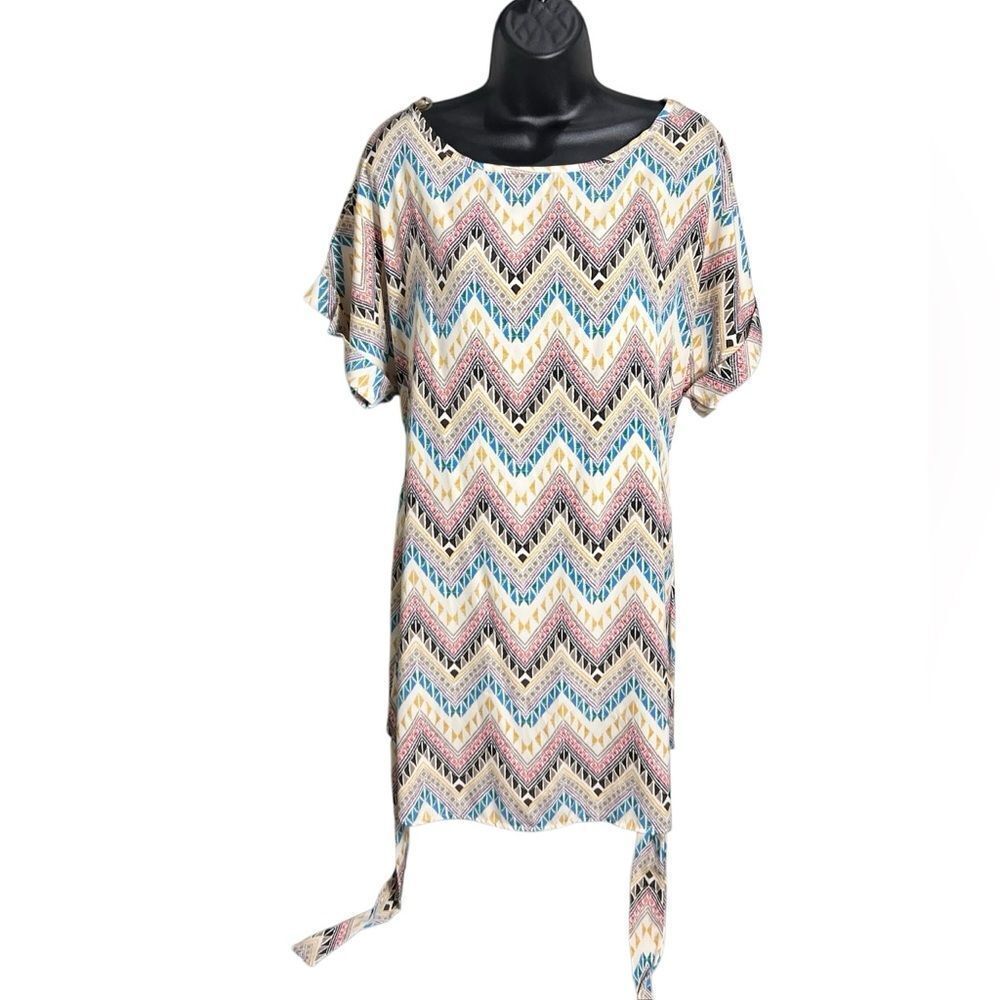 Love Culture Multicolor Chevron Dress Size Large
